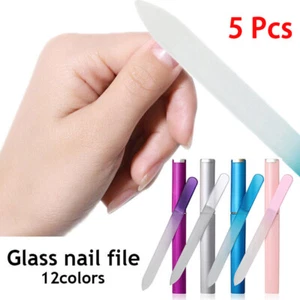 3XProfessional Cristal Vidrio Lima de Uñas para Dedos con Estuche Pedicura Lima de Uñas - Imagen 1 de 24