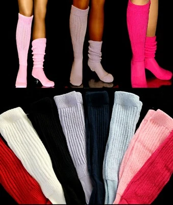 6 Slouch Socks Run Walk Hooters Uniform Women's Men Warm Long Halloween Costume - Image 1 of 4