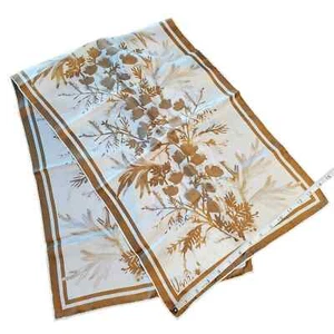 Vara Vintage länglicher rechteckiger neutraler Blumen Ton Schal 14" x 44" - Bild 1 von 4