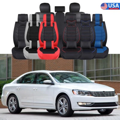 Полный комплект чехлов на автомобильные сиденья для Volkswagen Passat Golf искусственная кожа подушка на 2/5 сиденья - Изображение 1 из 4