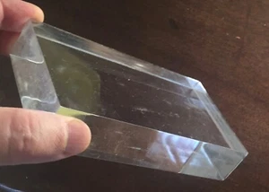 Vintage Clear Acrylic Lucite Rectangular Display Base Block Brick Cube 5" x 3" - Picture 1 of 11