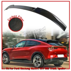 2021-2025 Fit For Ford Mustang Mach-E SUV OE Rear MID Trunk Spoiler Real Carbon - Picture 1 of 6