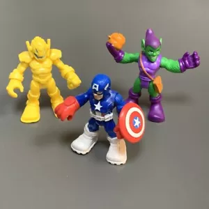 3x Juguete Centinela Ultrón Playskool Marvel Super Heroes Capitán América Duende Verde - Imagen 1 de 4