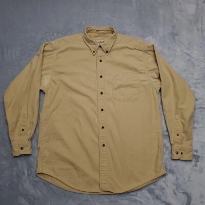 VTG Woolrich Shirt Mens XL Tan Sportsman Chamois Flannel Outdoor Retro Classic - Image 1 of 4