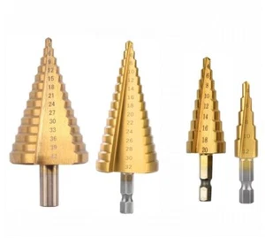 Stufenbohrer 4-42mm 4-32mm 6-60 5-35mm HSS Kegelbohrer Kegelsenker Metall Fräser - Bild 1 von 16