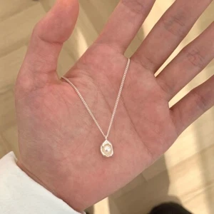 NEW Women's 925 Sterling Silver Freshwater White Pearl Pendant Necklace Chain UK - Picture 1 of 5