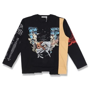 Givenchy Black Patchwork Logo Long Sleeve Oversized T-Shirt | Size S RRP $1175 - Picture 1 of 9
