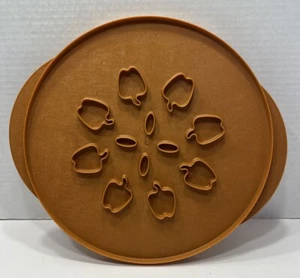 Nordic Ware 2-sided Leaves and Apples Pie Top Cutter Brown GUC - Picture 1 of 9