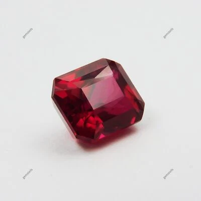 Untreated 8.20 Ct BLOOD Red RUBY Beautiful Emerald Cut CERTIFIED Loose Gemstone - Image 1 of 4