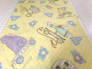 Yellow Nursery Fabric by Debbie Mumm. SSI. 1 yard x 44. PRE-CUT. m24-270 - Picture 1 of 13