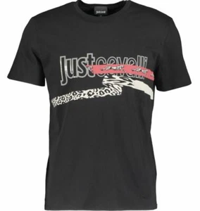 Just Cavalli t-shirt men's panther & front logo print - 100% cotton, regular fit - Picture 1 of 11