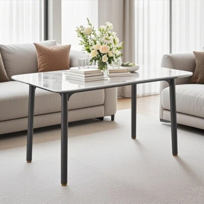 140cm Luxury Rectangular Dining Table with Heat&Scratch Resistant Sintered Stone - Image 1 of 4