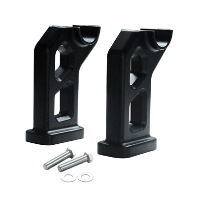 5.0" Tall Black Risers Kit With 1.5" clamp for Harley 2018-later Fat Bob FXFBS - Image 1 of 4