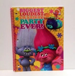 Libro de composición Trolls Poppy Girl con reglas anchas diario escolar cuaderno espiral NUEVO - Imagen 1 de 3