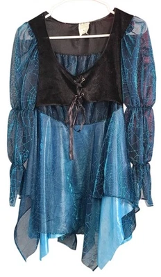 Девочка синий и черный ведьма костюм для Хэллоуина размер M - Изображение 1 из 4