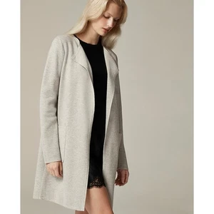 J. Crew XL Juliette Kragenloser Pullover - Blazer Grau Meliert Taube - Bild 1 von 7