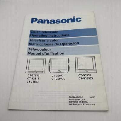 Panasonic CT-32E13 Color Televisión Instrucciones de funcionamiento MANUAL CT-G3353 G2973 - Imagen 1 de 2