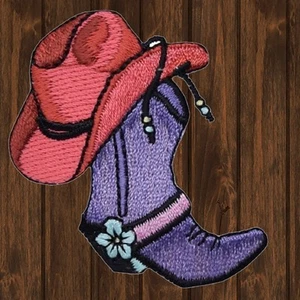 Cowboy Boot Embroidered Patch — Iron On - Picture 1 of 1