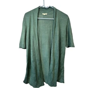 Eileen fisher blue/green linen open knit cardigan sweater women's size medium - Picture 1 of 7