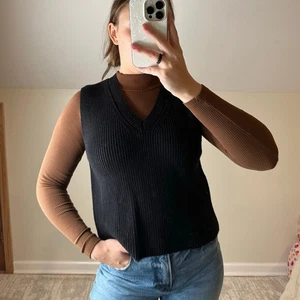 Zara: Schwarze Strickweste - Bild 1 von 6