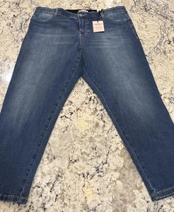 Pantalones de mezclilla Juicy Couture para mujer talla 16 azul Capri ¡Hace alarde! Vaqueros elásticos - Imagen 1 de 18