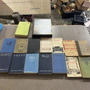 Lot of 17 Vintage Old Antique Books Mixed colors Early 1900s - 1960s - Picture 1 of 13