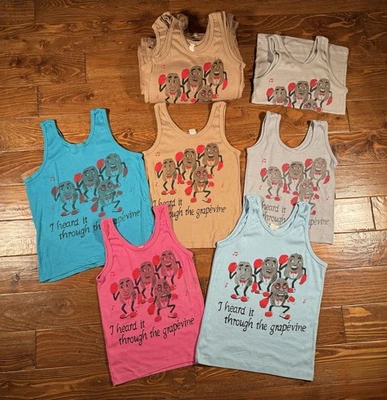 VTG 80s California Raisins Through Grapevine Tank Top Single Stitch Lot of 22 - Image 1 of 4