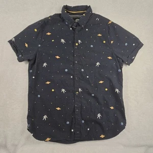 Denim & Flower Spring Mission Men's Space Shirt sz L All Over Print Outer Space - Picture 1 of 7