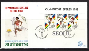 Surinam - Suriname Issue FDC 1988 (123A) Sport - Olympics - Picture 1 of 1