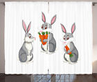 Osterhase Rustikale Gardine Lustige Kaninchen-Karikatur