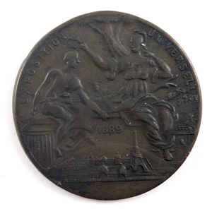 1889 Paris France Exposition NJ Schloss & Co World's Fair Bronze Medal Token VF - Picture 1 of 5