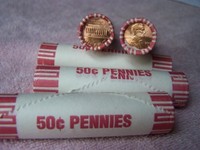 STRING 2007P LINCOLN MEMORIAL CENT UNCIRCULATED ORIGINAL PENNY SEALED ROLLS N.F