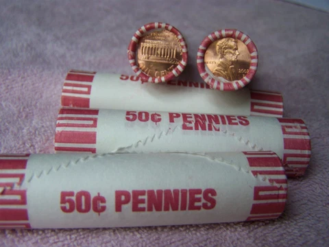 2002-D **Original Bank Wrapped ** Uncirculated Lincoln Cent Roll - OBW Penny (X) Cover