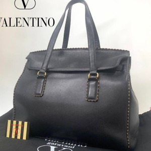 VALENTINO GARAVANI Tote Bag Women's Leather Black/009813