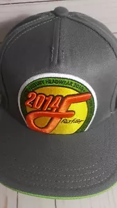 Cappello Flat Fitty Rest Crest 14 berretto aderente taglia 7 3/4 grigio/verde 2014 FF 5 pannelli - Foto 1 di 7