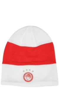 ADIDAS BEANIE HAT OLYMPIACOS F.C. WHITE RED - Picture 1 of 3