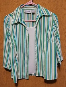 Joanna Petite 3/4 Sleeve Blouse Women's Size Petite Small - Picture 1 of 5