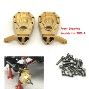 2Pcs Heavy Duty Brass Front Steering Knuckle Upgrade For Crawler TRX-4 - Picture 1 of 9