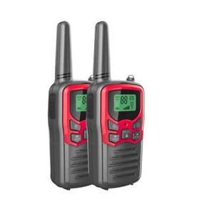 2 PACK Long Range 100 mile Walkie Talkie Two Way Radio Charge Heads Red - Zdjęcie 1 z 11