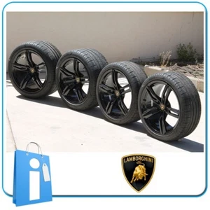 Original Felgen Lamborghini Huracan Evo 19 " Schwarz Pirelli Audi s6 s7 - Picture 1 of 24