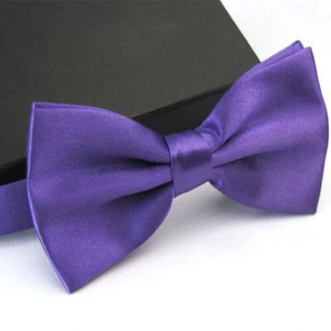 BOW TIE MENS ADJUSTABLE SOLID COLOR WEDDING TUXEDO NECKTIE US SELLER Free Ship - Picture 1 of 13