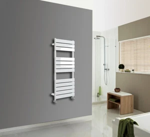 Keenware KTW-010 White Designer Flat Panel Towel Warmer Radiator: 1200x450mm - Picture 1 of 3