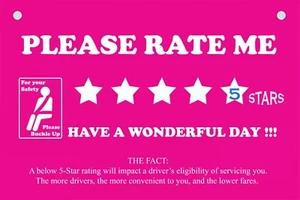 5 Stars Rating Sign Display Card - Picture 1 of 1