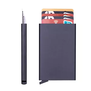 Slim Wallet Mini Kartenetui Kreditkarten Alu RFID Case Dokumenten Hülle Tasche - Picture 1 of 13