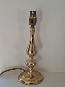 Vintage Brass Table Lamp Long Goldtone Cord Lead - Picture 1 of 11