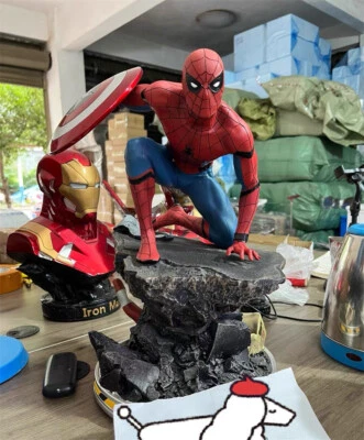 Figura 1/4 Capitán América 3 Spider Man con Escudo Estatua Modelo Adorno Juguete 40cm Foto 1 de 4