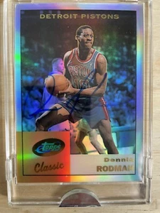 2005-06 E Topps eTopps Classic DENNIS RODMAN AUTOGRAPH ONLY 50 Made COA Chrome - Picture 1 of 5