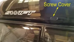 X2 SWIFT Caravan Front RESIN DOMED 3D Gloss Black Decal Screw Cover free post - Picture 1 of 3
