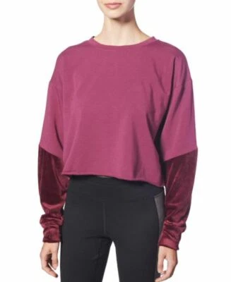 Splendid Mujer Sudadera Top RH8D669 RD1 Rojo Burdeos Mezcla de Algodón TALLA S - Imagen 1 de 4