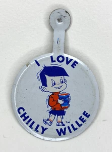 1960s Chilly Willee Pinback Pushback Tab Button Badges Slushy Mascot - Picture 1 of 2